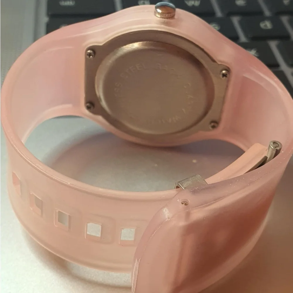 🦋10/$20🦋 Imagine Pink/White Silicone Women's Watch